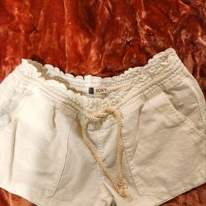 Roxy off white tie shorts